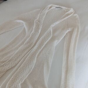 Fever Cream Cardigan with Textured Detailing
